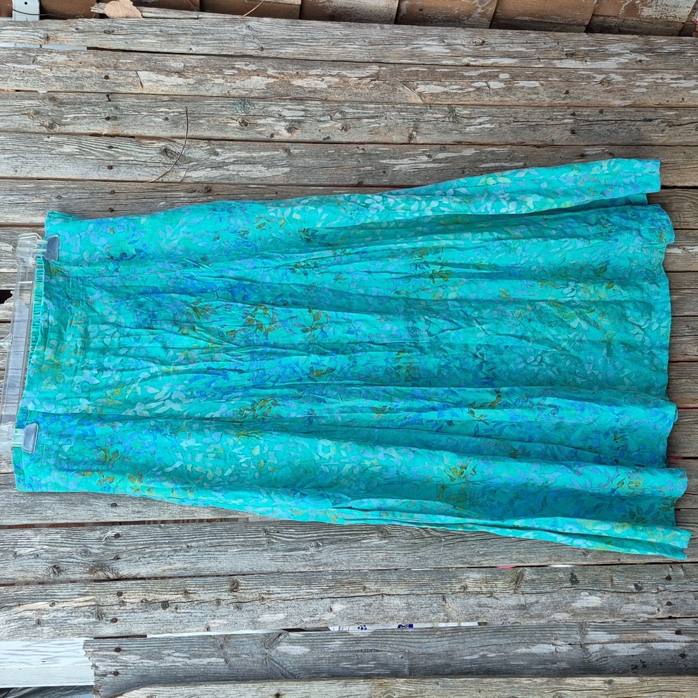Vintage Turquoise Very Vineyard Edgartown Martha's Vineyard Skirt Size 14